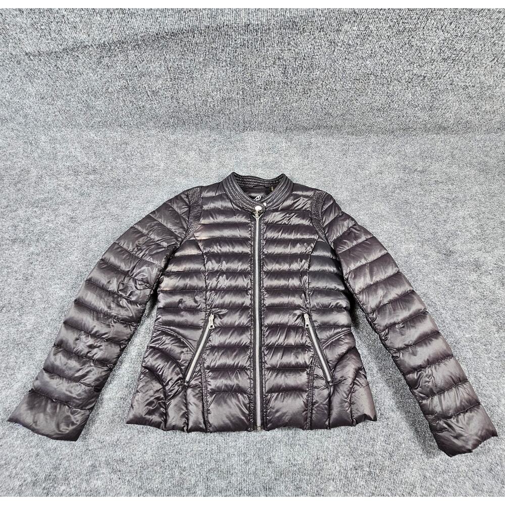 Sam Edelman Puffer Jacket Coat Women Size Large Light weight Zip Black